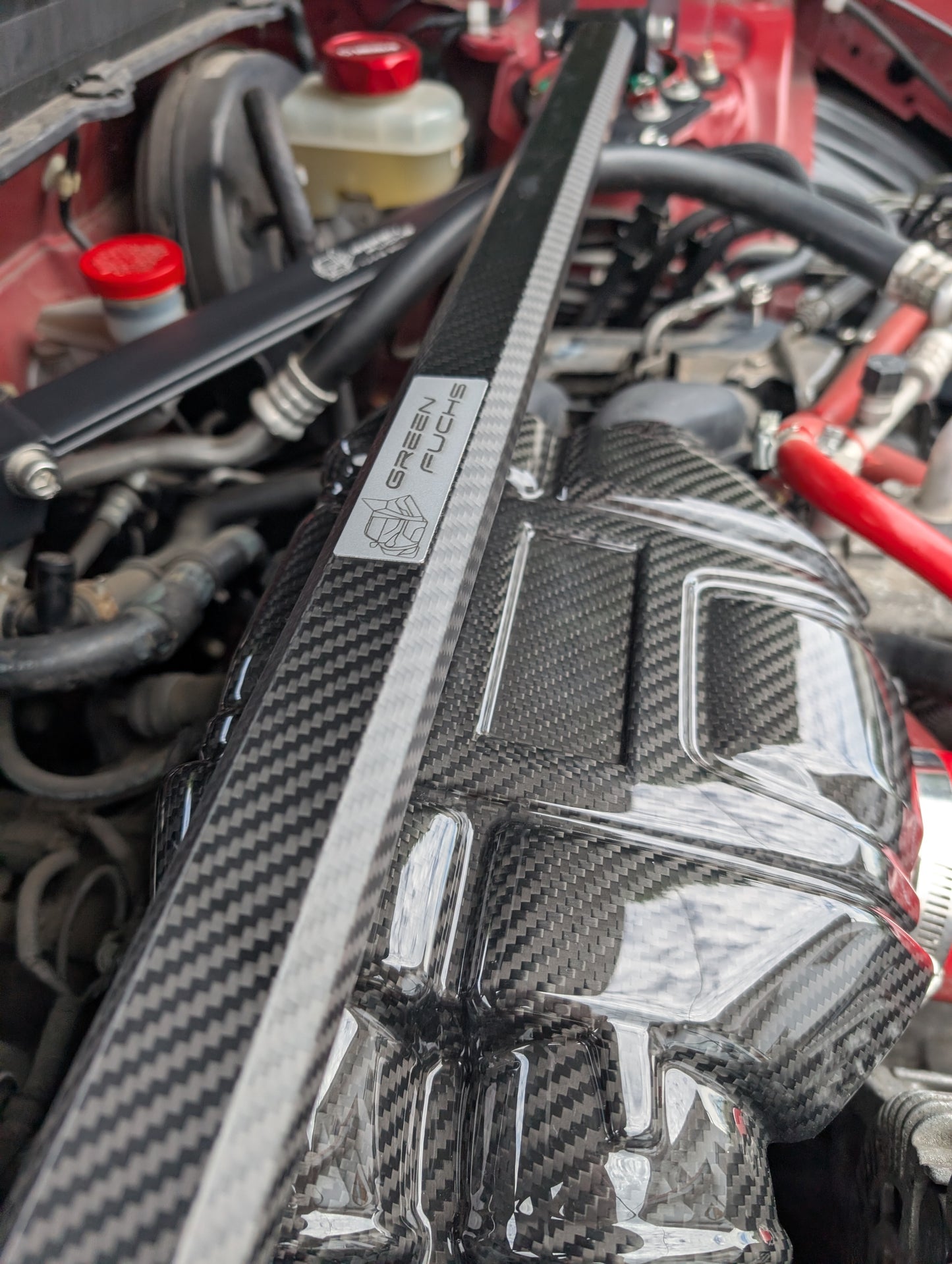 GreenFuchs | Vollcarbondomstrebe vorne/hinten Octagonstyle | GT/GR 86 & BRZ I/II