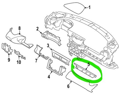 GR US | Beifahrerabdeckung schwarze Leiste | GR86 & BRZ II